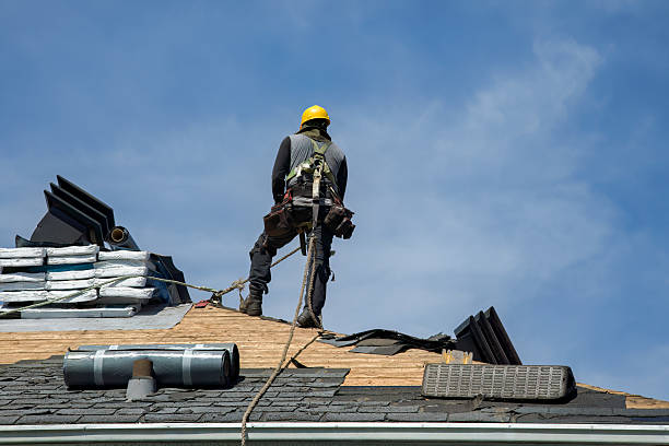 Professional Gutter Installation technician working in Grafton, ND
